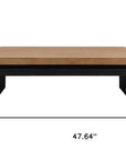 48" Natural and Black Wood Floating Frame Coffee Table