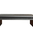 48" Black Wood Floating Frame Coffee Table