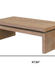 48" Natural Wood Distressed Frame Coffee Table