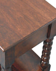 24" Brown Solid Wood One Drawer Nightstand