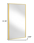 Gold Aluminum Wall Mount Or Leaning Framed Full Length Mirror