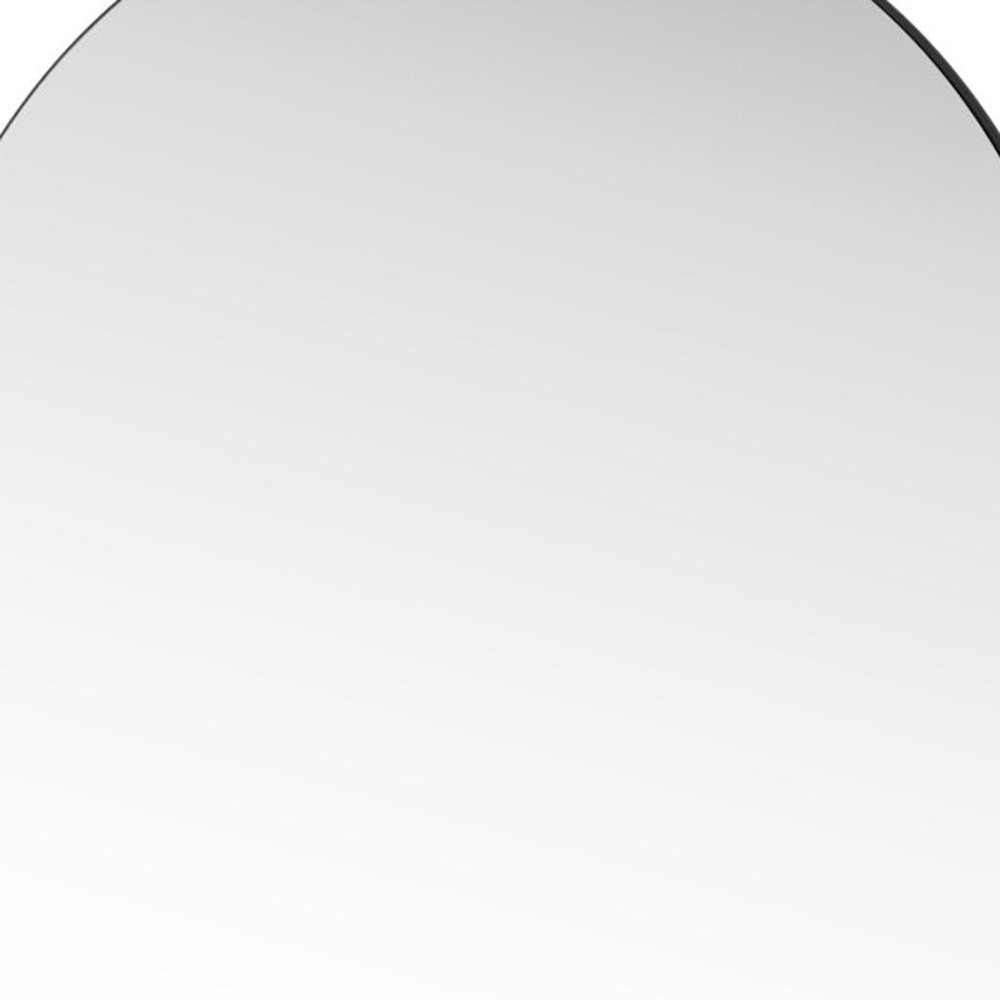 71" Black Wood Arch Wall Mount And Leaning Framed Full Length Mirror