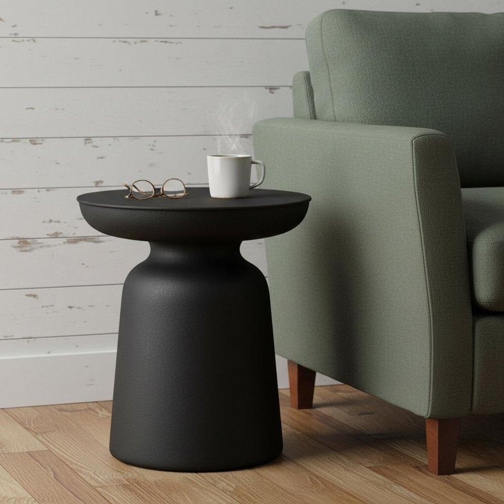 Black Iron and Metal Free Form Solid Furniture Set - Manor Editions