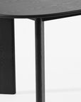 66" Black Solid Wood Oval Dining Table