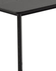 66" Black Solid Wood Dining Table