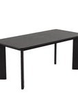 66" Black Solid Wood Dining Table