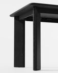 66" Black Solid Wood Dining Table