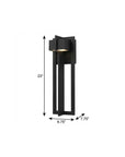 Black LED Dimmable Outdoor Hanging Light
