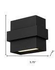 Black LED Dimmable Outdoor Hanging Light