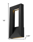 Black LED Dimmable Outdoor Hanging Light