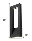Black LED Dimmable Outdoor Hanging Light