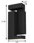 Black LED Dimmable Outdoor Hanging Light