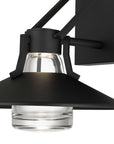 Black Transparent LED Dimmable Outdoor Hanging Light