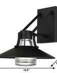 Black Transparent LED Dimmable Outdoor Hanging Light