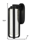 Black Seeded LED Dimmable Outdoor Hanging Light