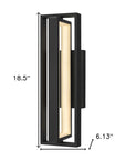 Black LED Dimmable Outdoor Hanging Light