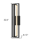 Black LED Dimmable Outdoor Hanging Light