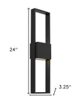 Black LED Dimmable Outdoor Hanging Light