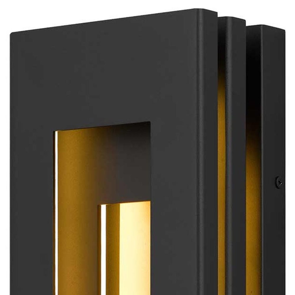 Black LED Dimmable Outdoor Hanging Light