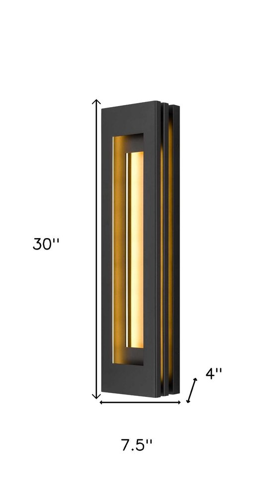Black LED Dimmable Outdoor Hanging Light