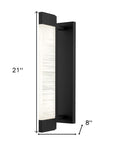 Black Crackled LED Dimmable Outdoor Hanging Light