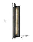 Black LED Dimmable Outdoor Hanging Light