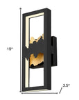 Black LED Dimmable Outdoor Hanging Light