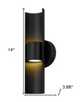 Black LED Dimmable Outdoor Hanging Light
