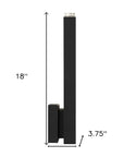 Black LED Dimmable Outdoor Hanging Light
