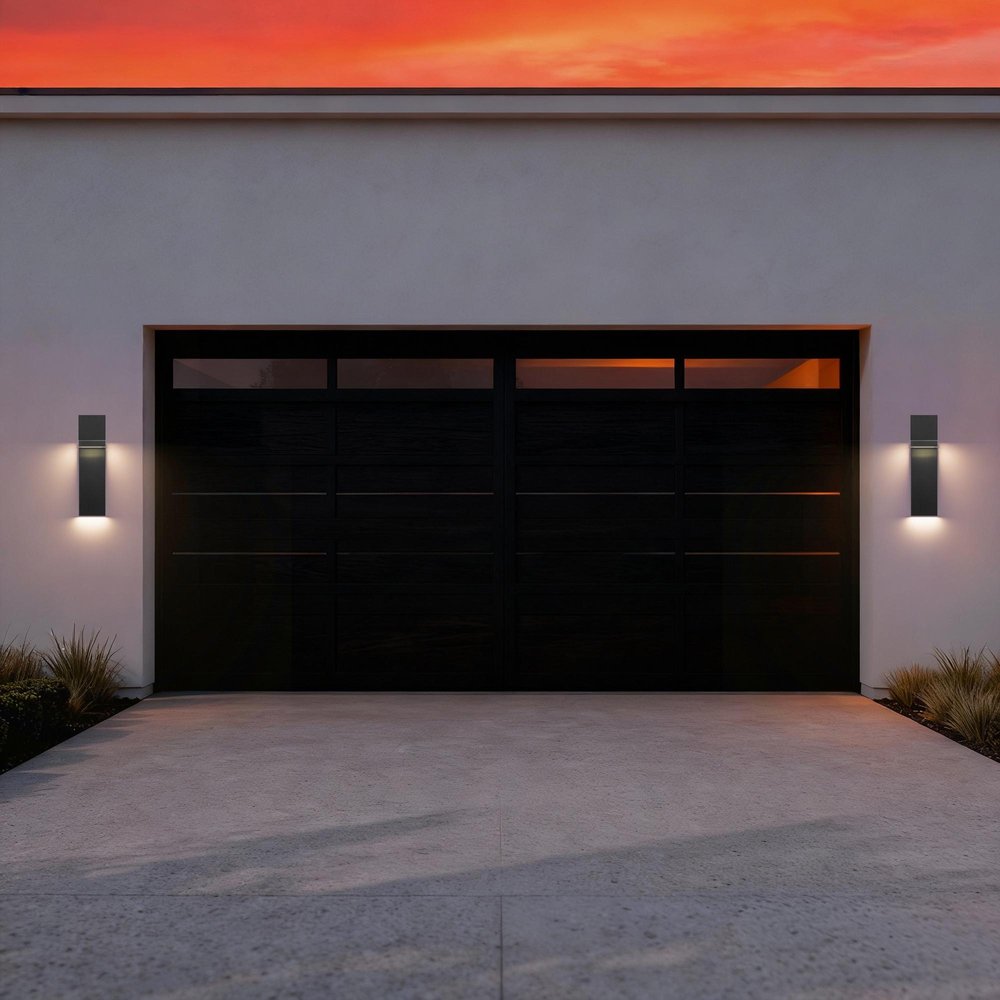 Black LED Dimmable Outdoor Hanging Light