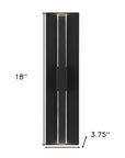Black LED Dimmable Outdoor Hanging Light
