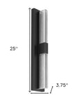 Black LED Dimmable Outdoor Hanging Light