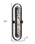 Black LED Dimmable Outdoor Hanging Light