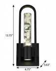 Black Transparent LED Dimmable Outdoor Hanging Light