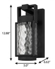 Black Hammered LED Dimmable Outdoor Hanging Light