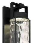 Black Hammered LED Dimmable Outdoor Hanging Light
