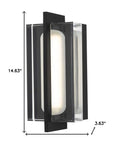 Black LED Dimmable Outdoor Hanging Light