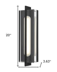 Black LED Dimmable Outdoor Hanging Light