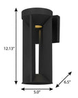 Black LED Dimmable Outdoor Hanging Light