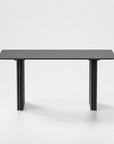 67" Black Solid Wood Double Pedestal Base Dining Table