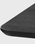 67" Black Solid Wood Double Pedestal Base Dining Table
