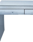 39" Silver Wood Two Drawer Vanity Table
