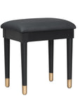 44" Black Wood Two Drawer Vanity Table