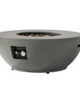 50000 BTU 36" Gray Steel Propane Round Fire Pit With Cover
