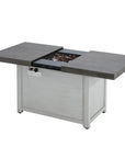 50000 BTU 45" Gray Aluminum Propane Rectangular Fire Pit With Cover