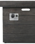 40000 BTU 32" Gray Steel Propane Rectangular Fire Pit With Cover