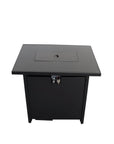 40000 BTU 43" Black Steel Propane Rectangular Fire Pit With Cover