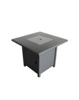 50000 BTU 30" Black Steel Propane Square Fire Pit With Cover
