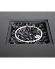 50000 BTU 30" Black Steel Propane Square Fire Pit With Cover