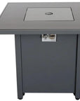 50000 BTU 30" Black Steel Propane Square Fire Pit With Cover